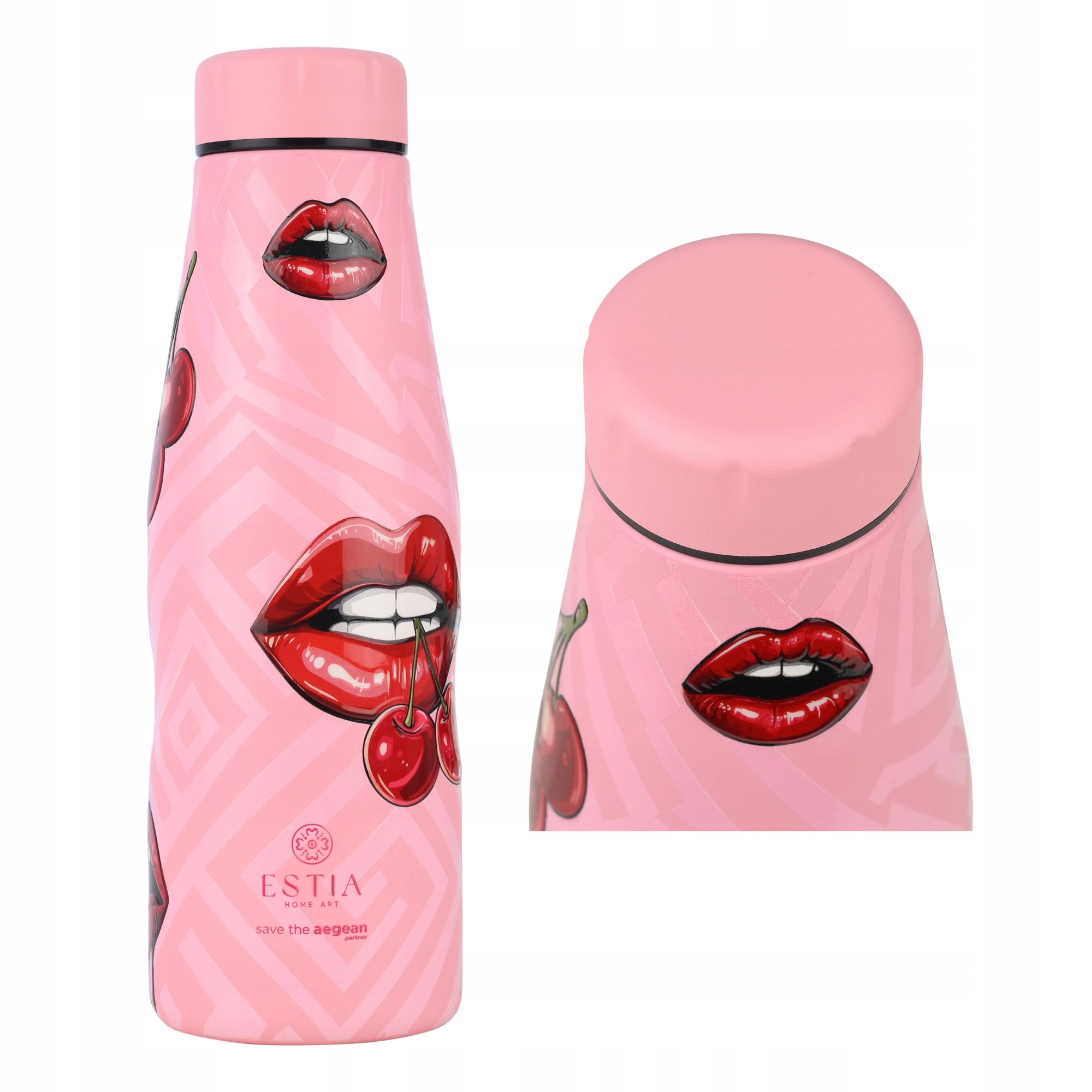 Růžová Termoláhev 500 ml, termoska na kávu, čaj z oceli, vzduchotěsná