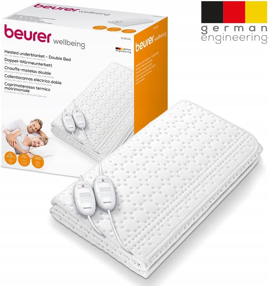 Mata elektryczna format XXL (2 strefy temp., 2 przełączniki) 150x140 Beurer