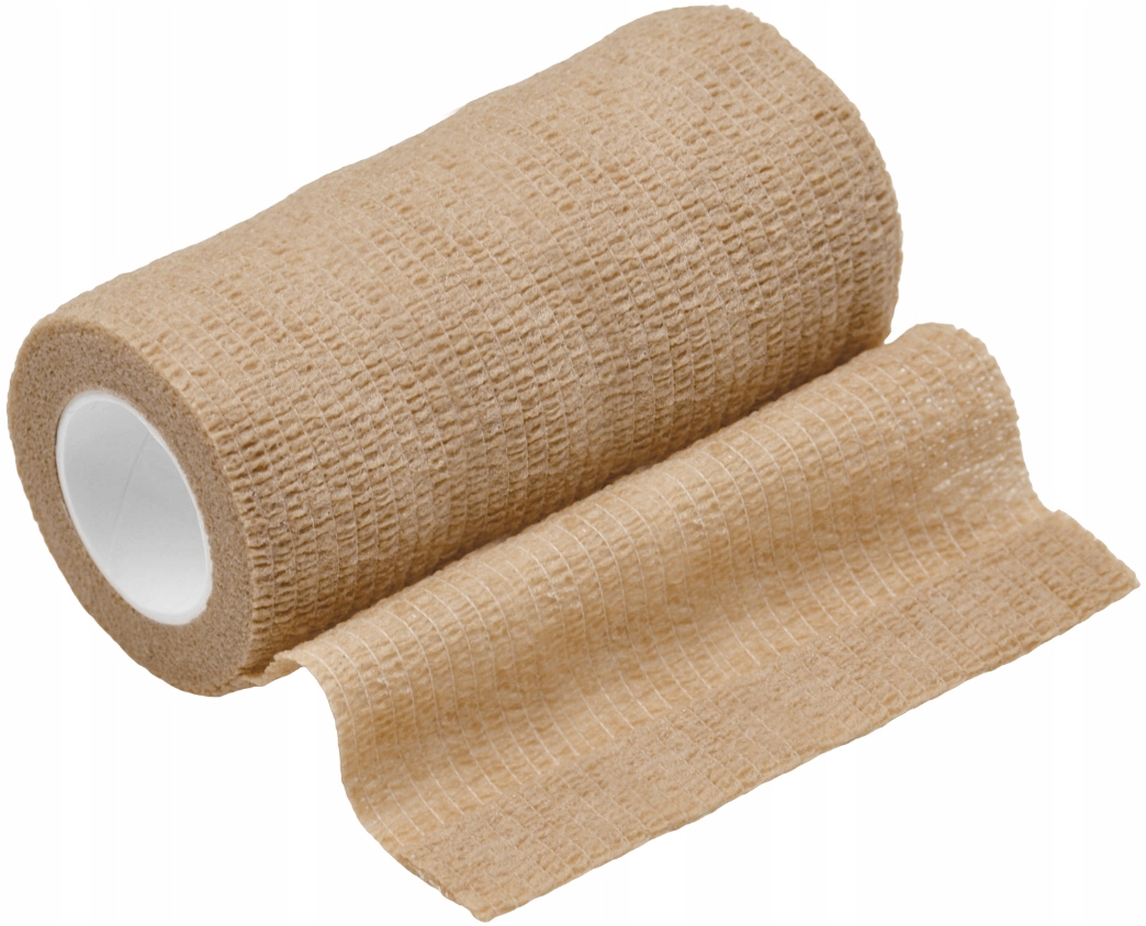 BANDAŻ SAMOPRZYLEPNY KOHEZYJNY ELASTYCZNY CIELISTY 10CM X 4,5M BEŻOWY