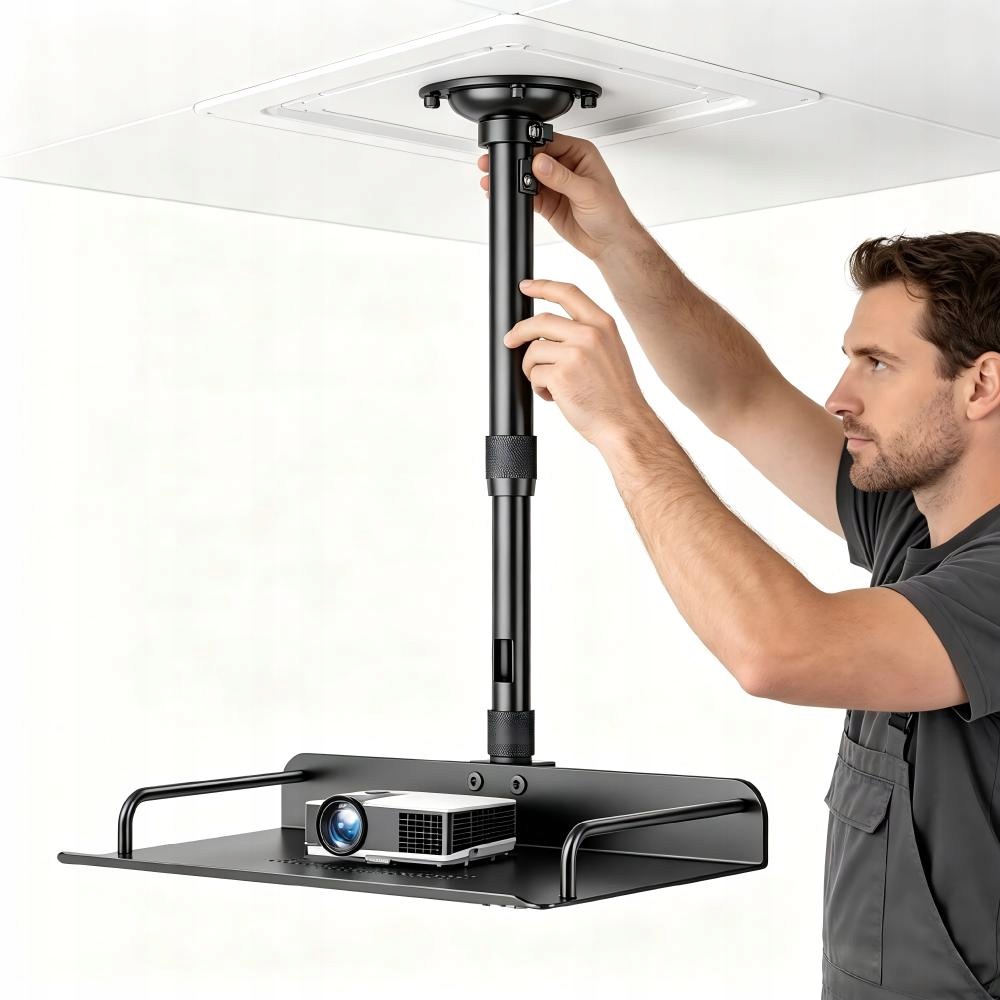 Univerzální Držák Pro Stropní Projektor, Zatížení 14 Kg, Regulace 34-56 CM