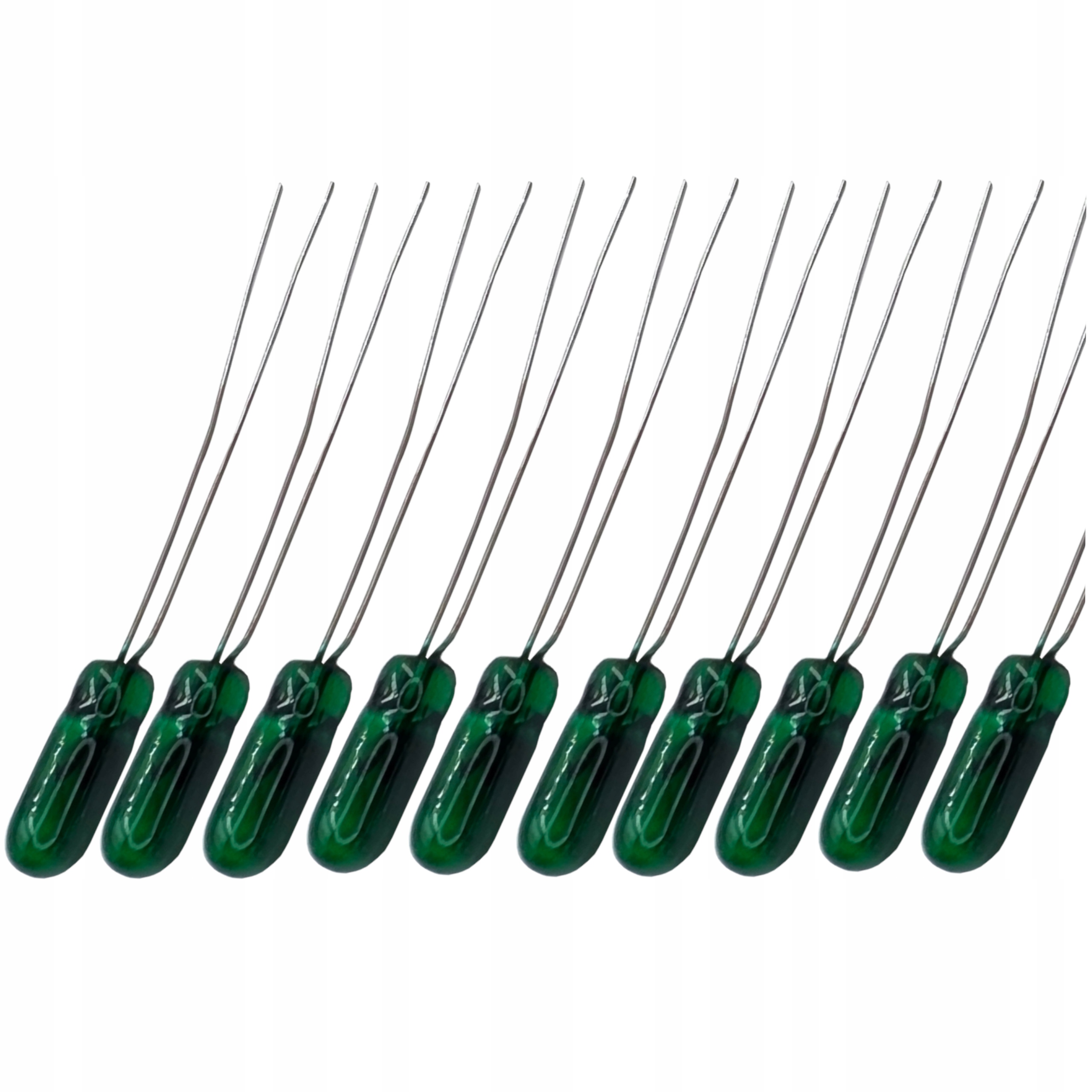 

żarówka przycisków nawiewów T3 4 mm 12V zielona 10