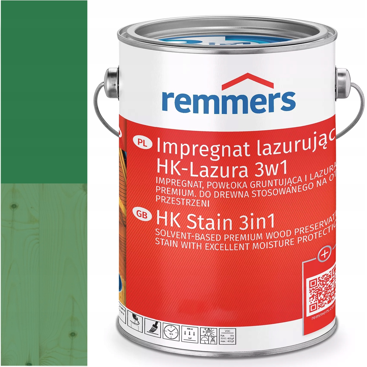Remmers HK-Lasur Ochranná lazúra na drevo Ral 6029 Zelená Mätová 5L