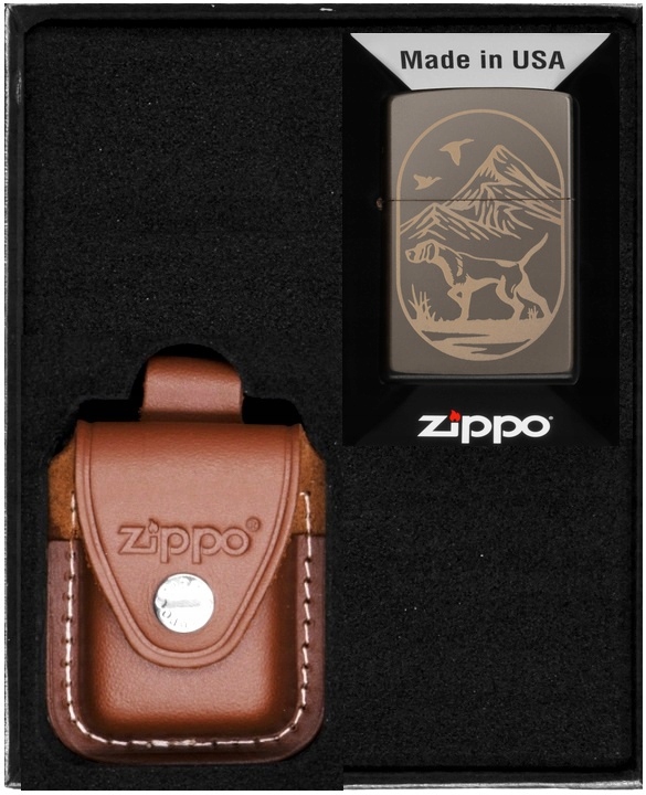 Sada Zippo Zapalovač Hunting Dog Design Dárkový No2