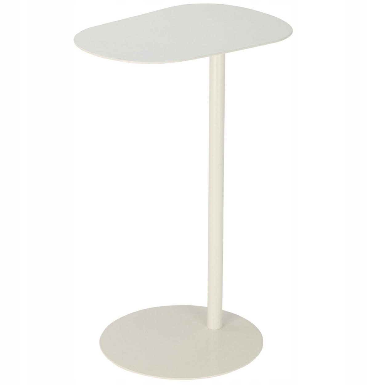 Stolek Bílý Organický tvar Moderní 35xh53 cm Kovový Pod notebook