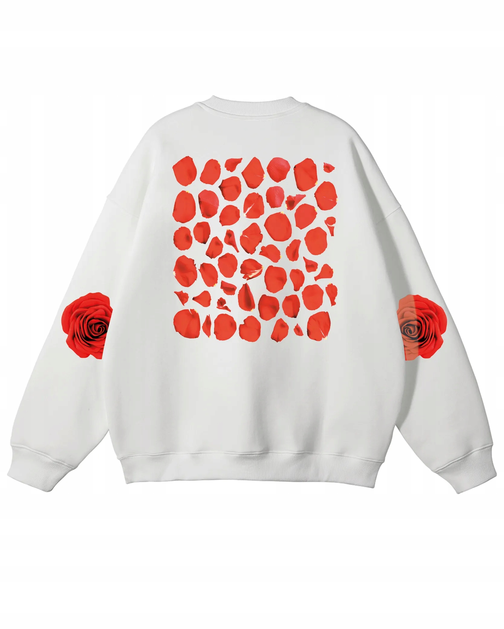 Oversize mikina Romantická elegance American Beauty Bílá M