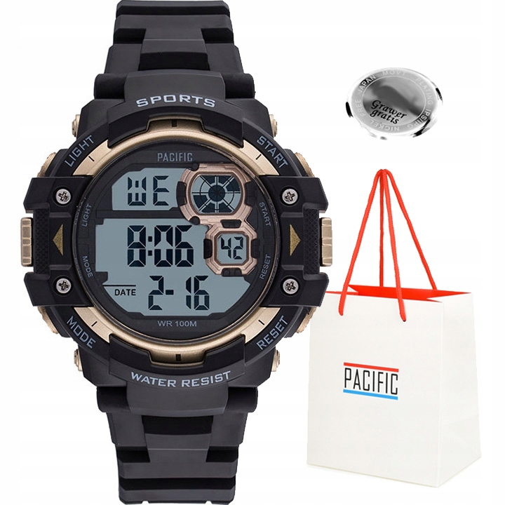 Sportovní hodinky Pacific Tahi- 336G-06 Stopky Budík Data Podsvícení