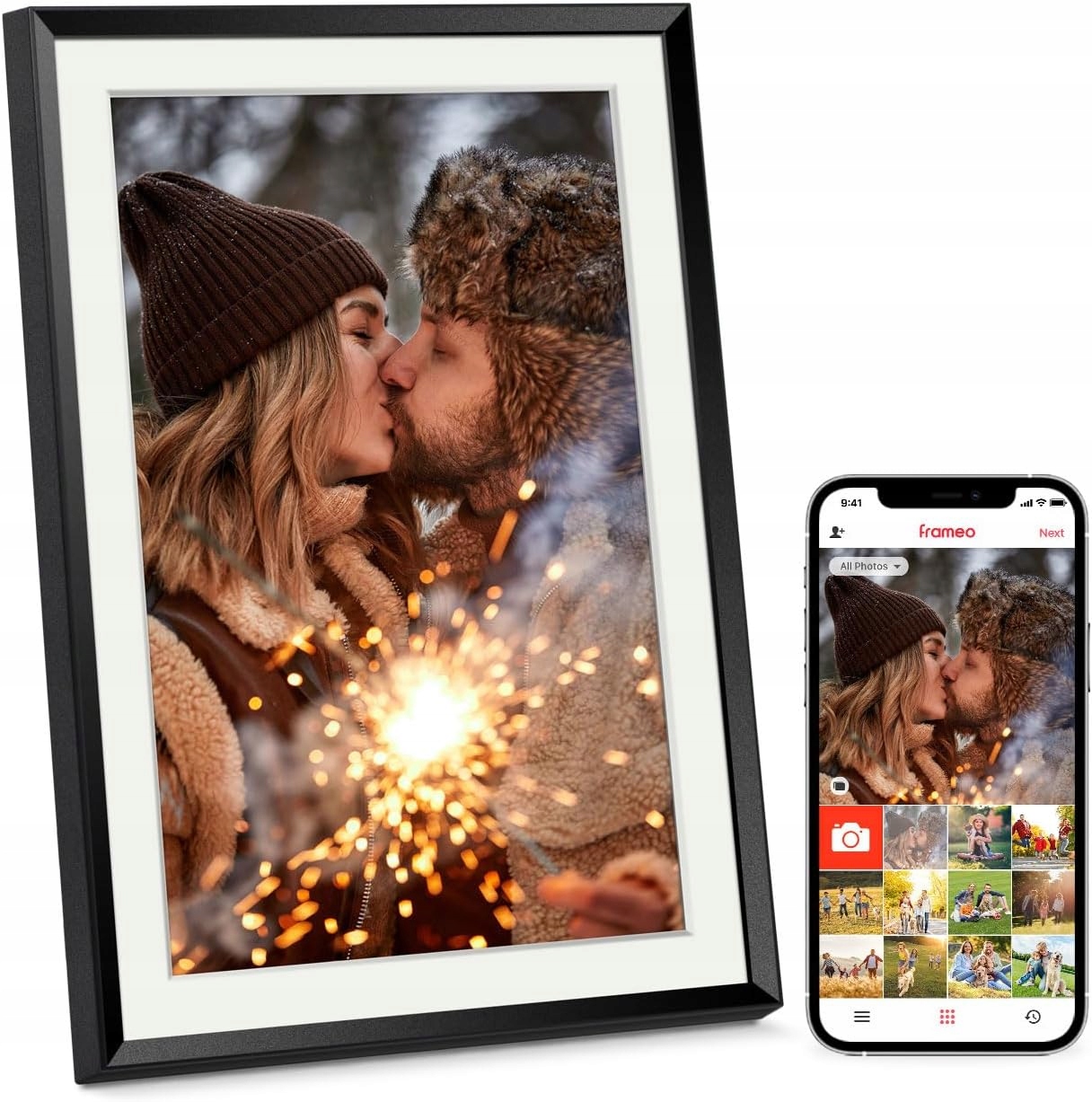 Digitální rámeček na fotografie 10.1 Apveelveer 32 Gb WiFi 1280x800 Hd Ips