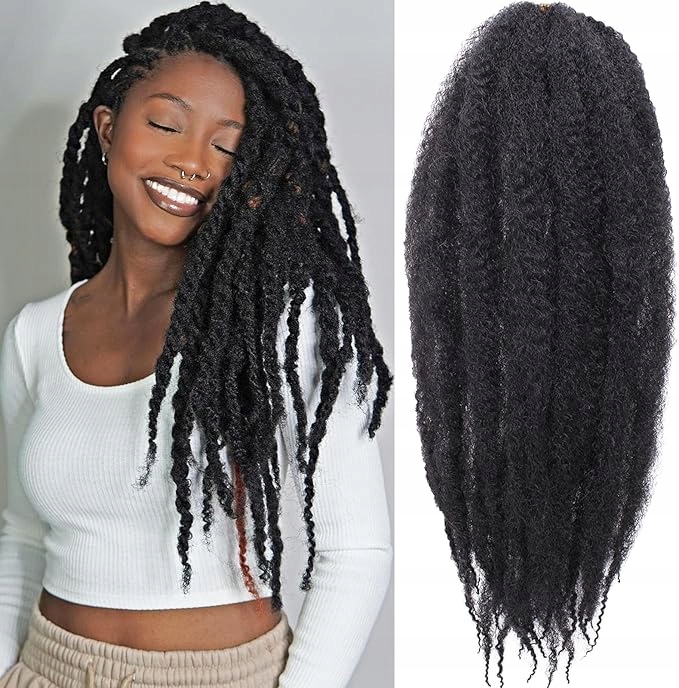 8x Sztuczne Włosy Do Warkoczyków Dredów Afro Syntetyczne Warkocze