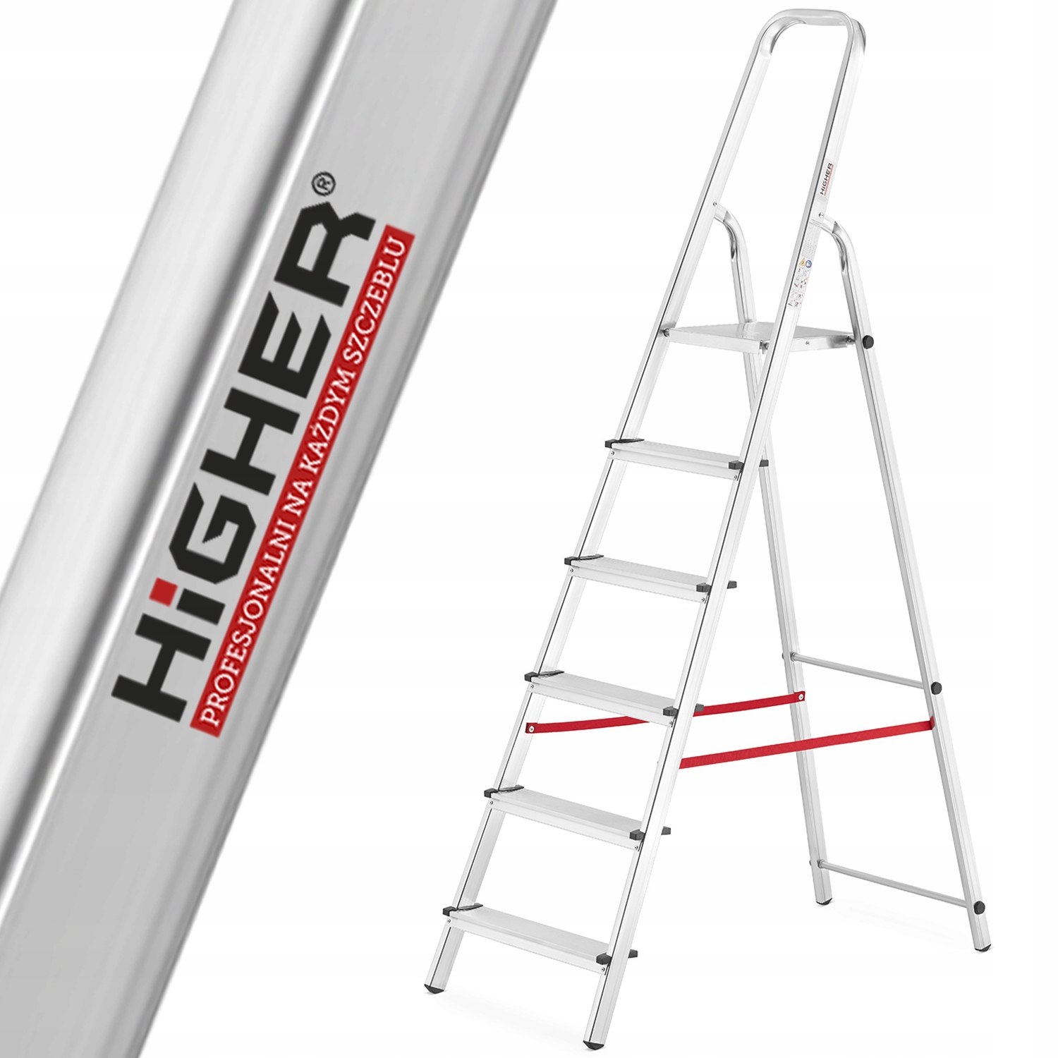 

Drabina aluminiowa domowa Higher 6 stopniowa