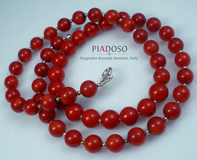 Přírodní korálek Krásný klasický náhrdelník Stříbro