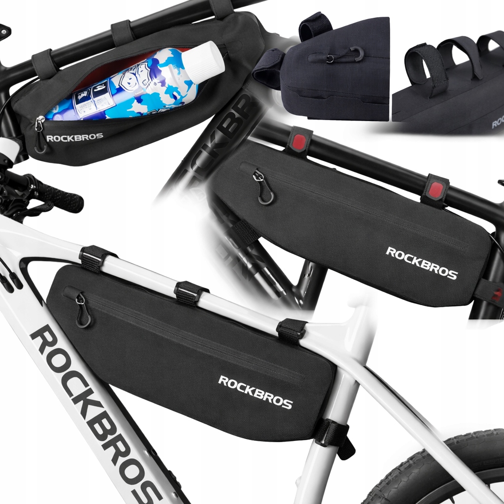 SAKWA ROWEROWA POD RAME ROCKBROS 3L TORBA RZEPY TORBA ROWEROWA WODOODPORNA