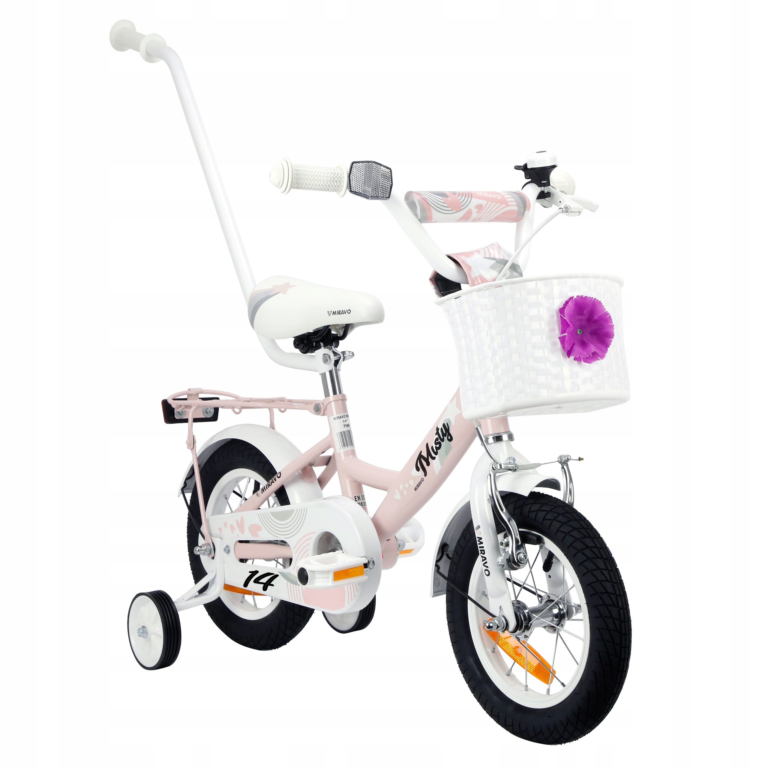 Rowerek Dziecięcy 14 Cali Rower Dla Dziewczynki Koszyk I Prowadnik