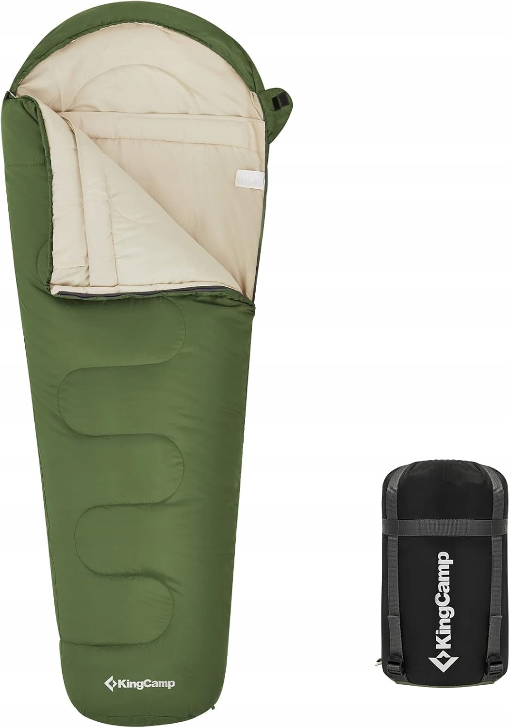 Śpiwor Kinkg Camp Mumia dla dzieci 3-4 Pory Roku 165x70x45 TRECK300S