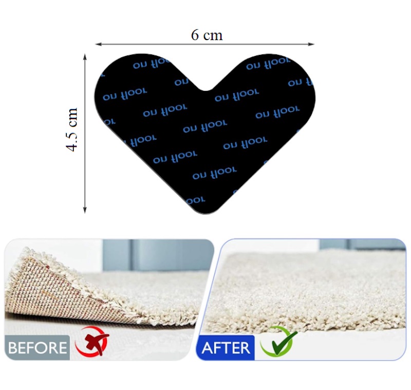 NAKLEJKI NAKŁADKI POD DYWAN WYKŁADZINE PODKŁADKI ANTYPOŚLIZGOWE ZESTAW x12 Kod producenta Anti-slip rug grips