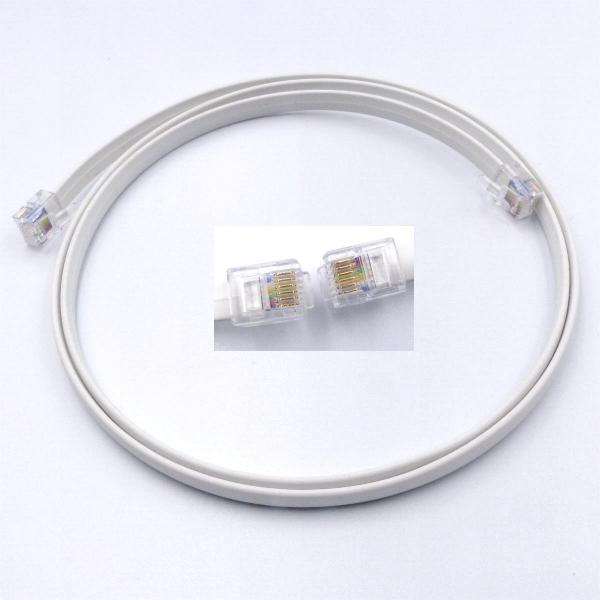 kabel telefoniczny danych 1-1, RJ12 6P6C - 2.0m WH