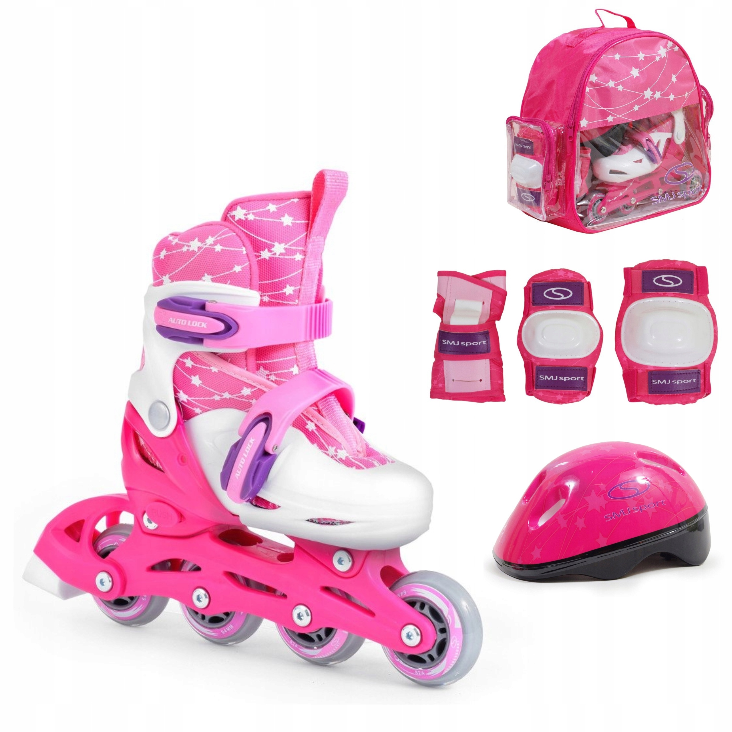 Svítící Led kolečkové brusle Smj Sport Sada helmových chráničů 26-29