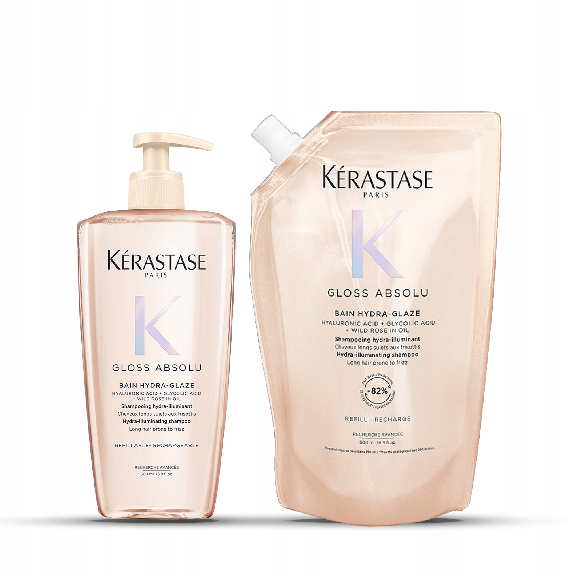 Kérastase Zestaw Gloss Absolu Szampon Wygładzający Włosy 500 ml Refill
