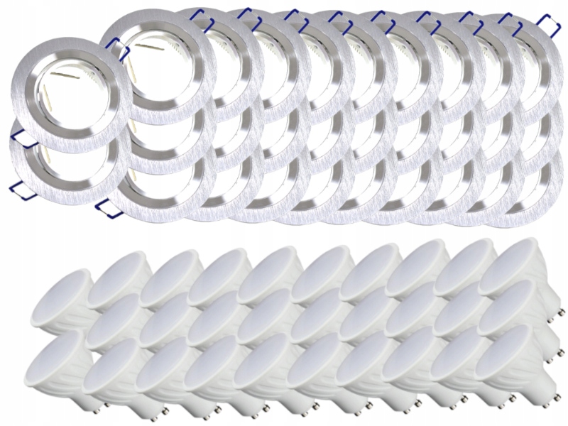 Zestaw Oprawy Sufitowe Halogen 29x +Żarówki 5W