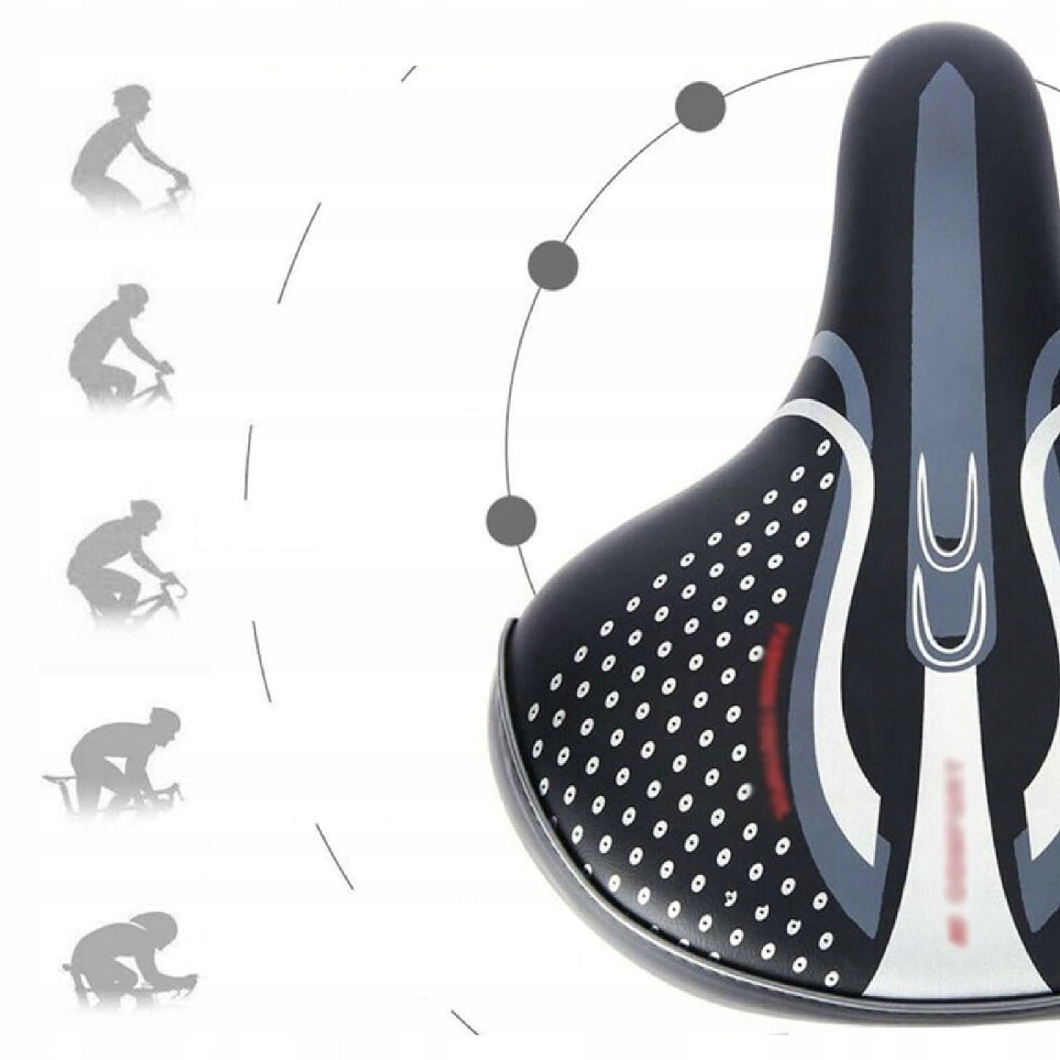 SIODEŁKO ROWEROWE, UNIWERSALNE, ERGONOMICZNA WODOSZCZELNE SIODEŁKO ROWEROWE Waga 800 g