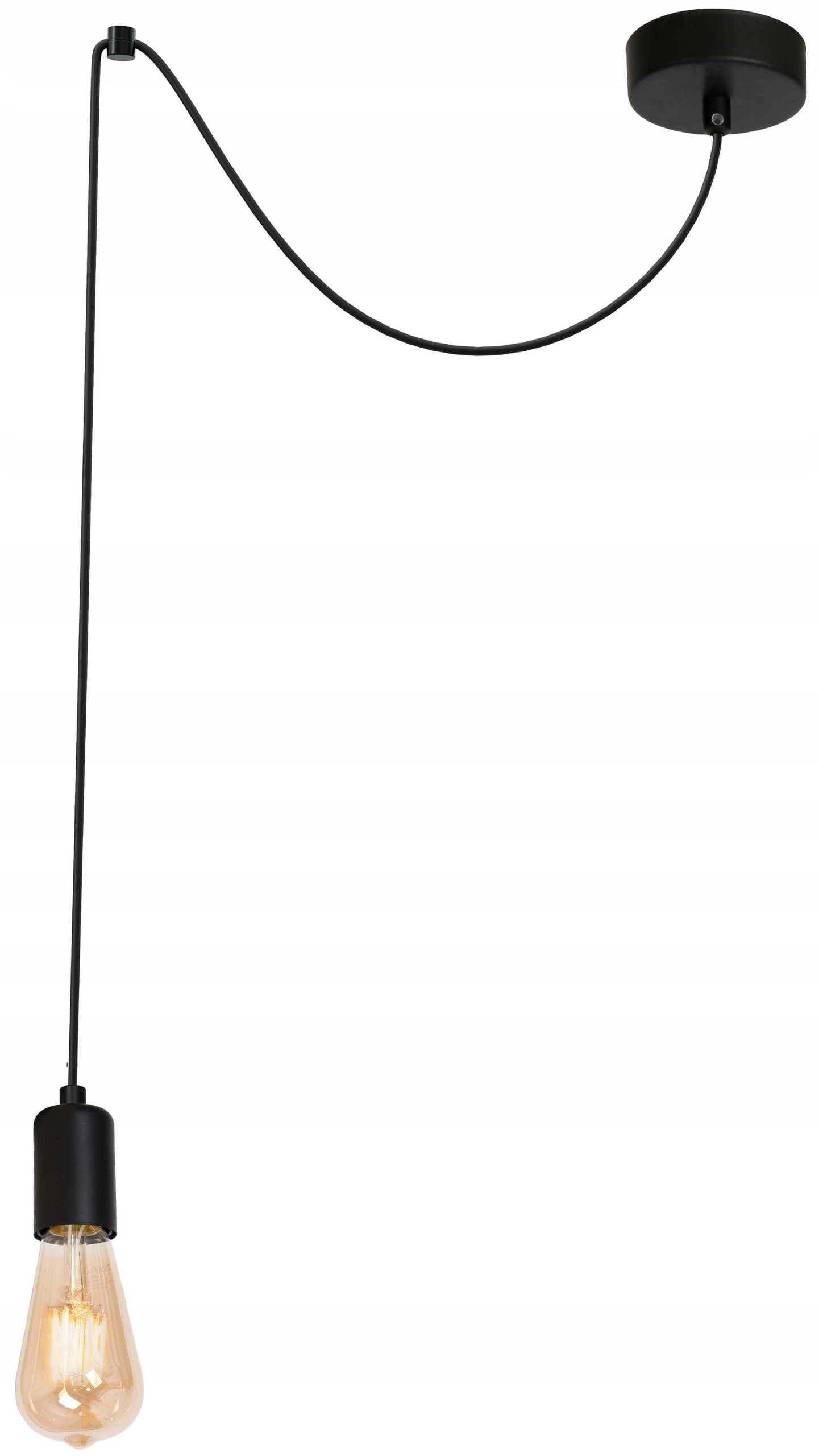 Závěsná lampa Spindel Černá 1xE27 jemná elegance dekorativní loft