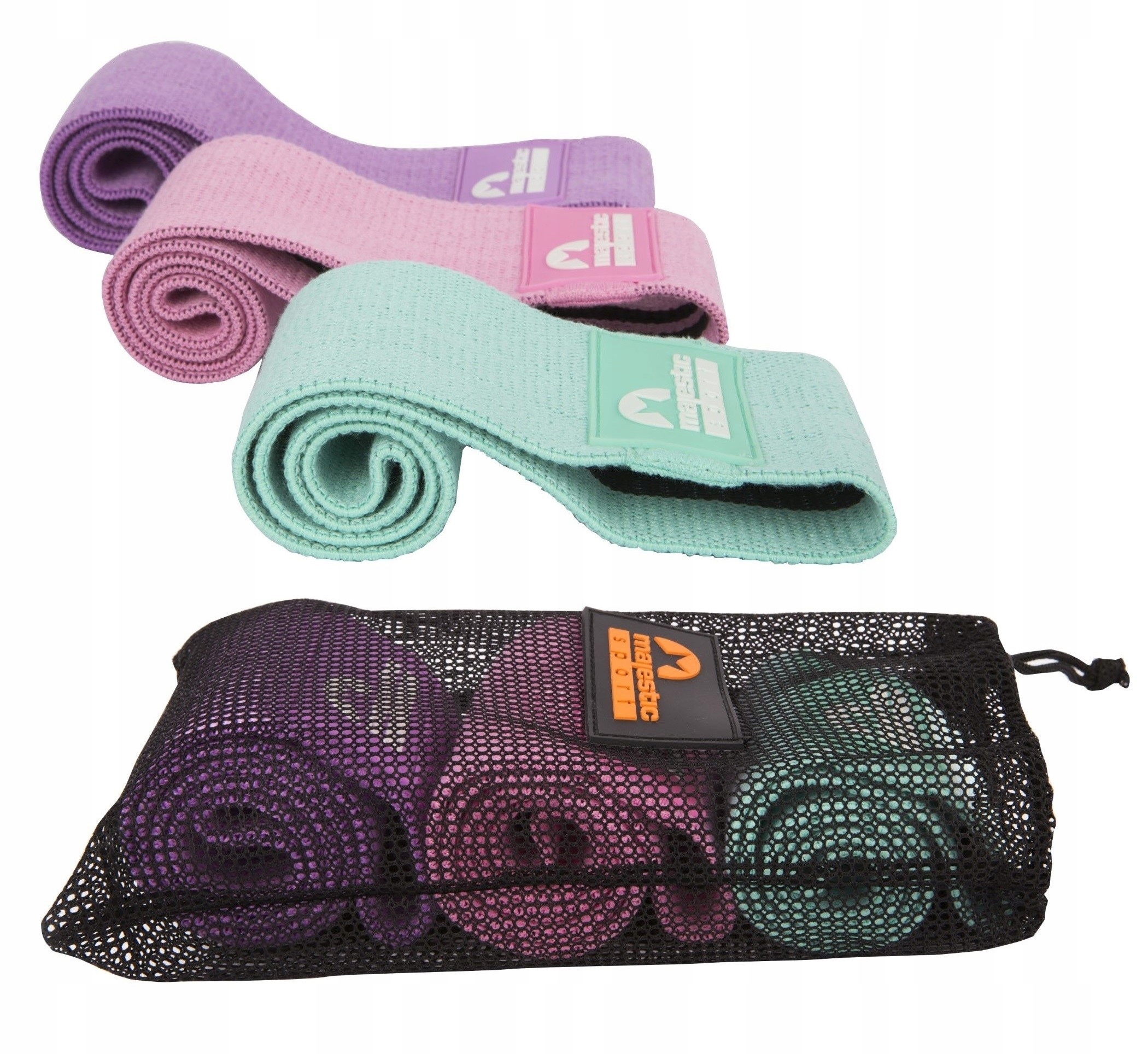 ZESTAW GUM HIP BAND TAŚMY MATERIAŁOWE 3 SZT. DO ĆWICZEŃ SIŁOWNIA SPORT