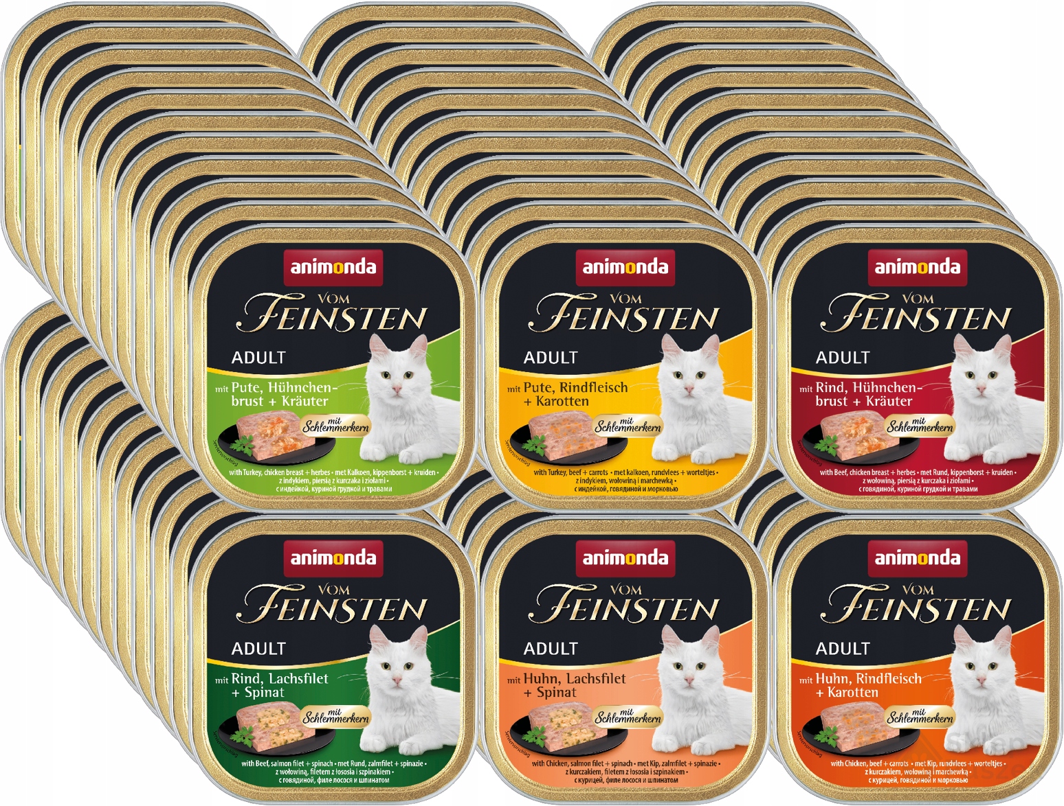 Levně Animonda vom Feinsten Adult S Nádivkou 96x100g mix chutí s náplní