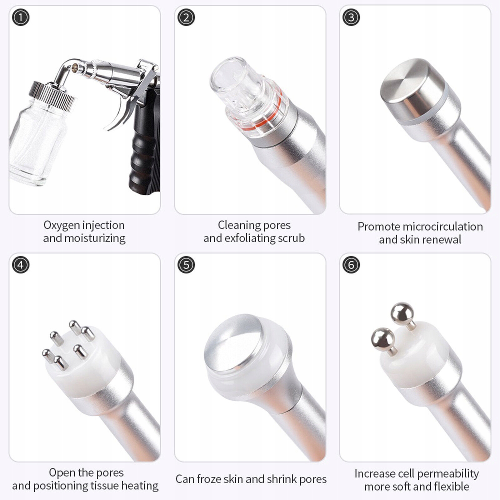 OCZYSZCZANIE WODOROWE 6 W 1 PEELING KAWITACYJNY Model 6w1