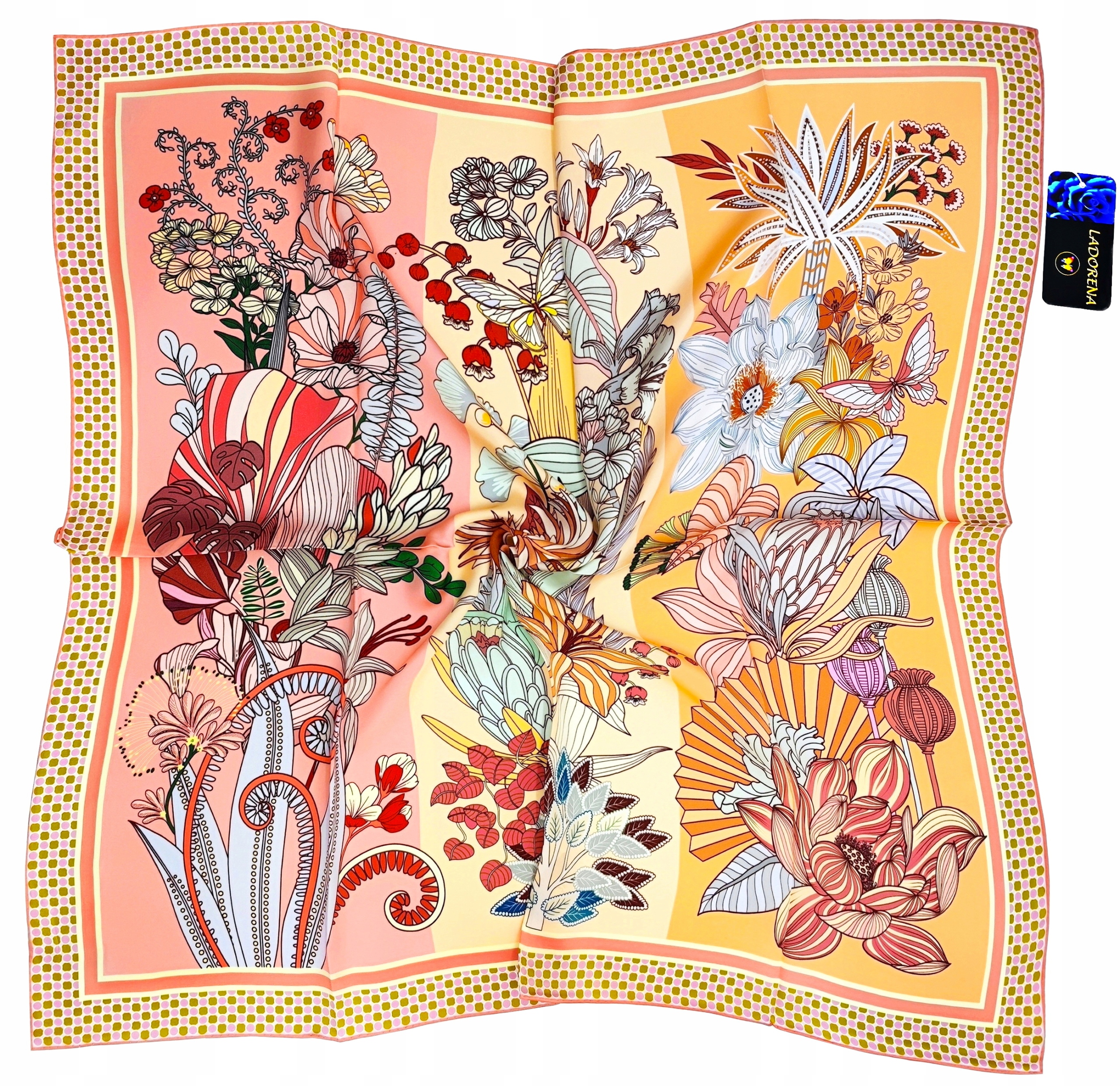 Hedvábný Šátek 100% Hedvábí Přírodní Morušový Prémiová Kvalita+