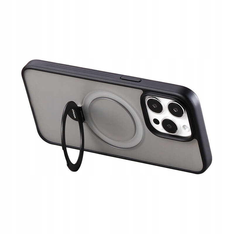 Magnetyczne Etui Ochronne Z Uchwytem Do Iphone 15 Pro Czarne JR-BP004