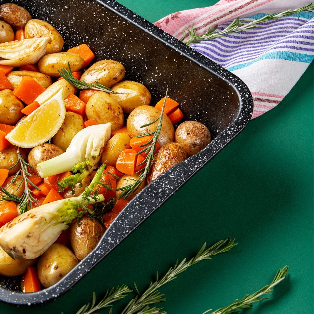 Brytfanna GRANITOWA brytfanka blacha pieczenia mięsa warzyw ryb ciast 6,5L Linia Nature