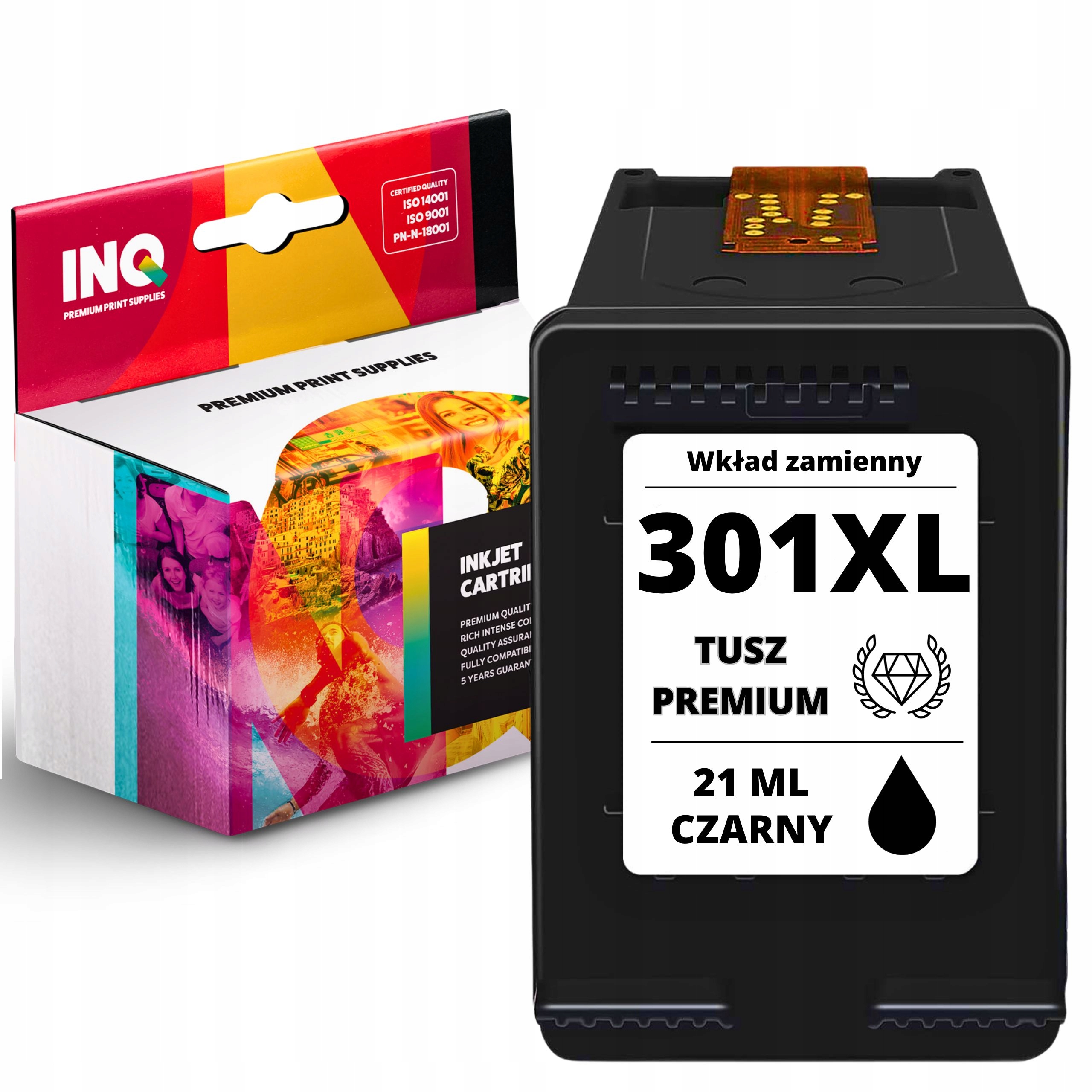 Tusz do HP 301 XL POWIĘKSZONY czarny