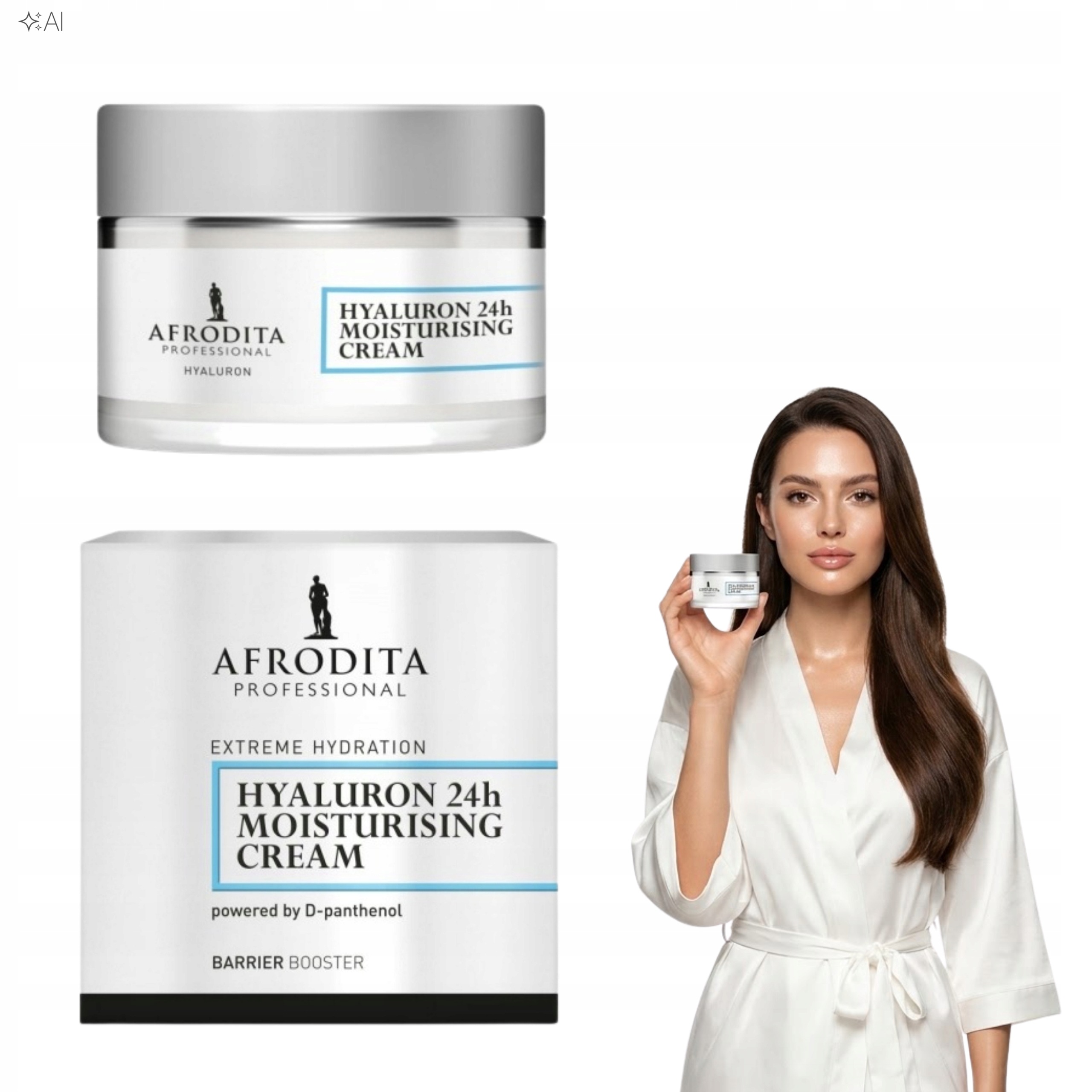 Krem nawilżający na Dzień i noc do twarzy Hyaluron Afrodita 50 ml