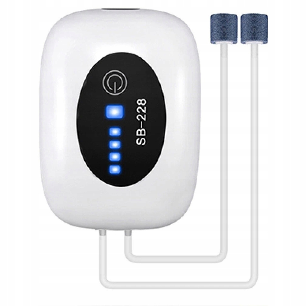 Levně Akvarijní Vzduchovací Čerpadlo Tiché 4800 mAh 2W 360L/H Motor Pro Okysličování Vody