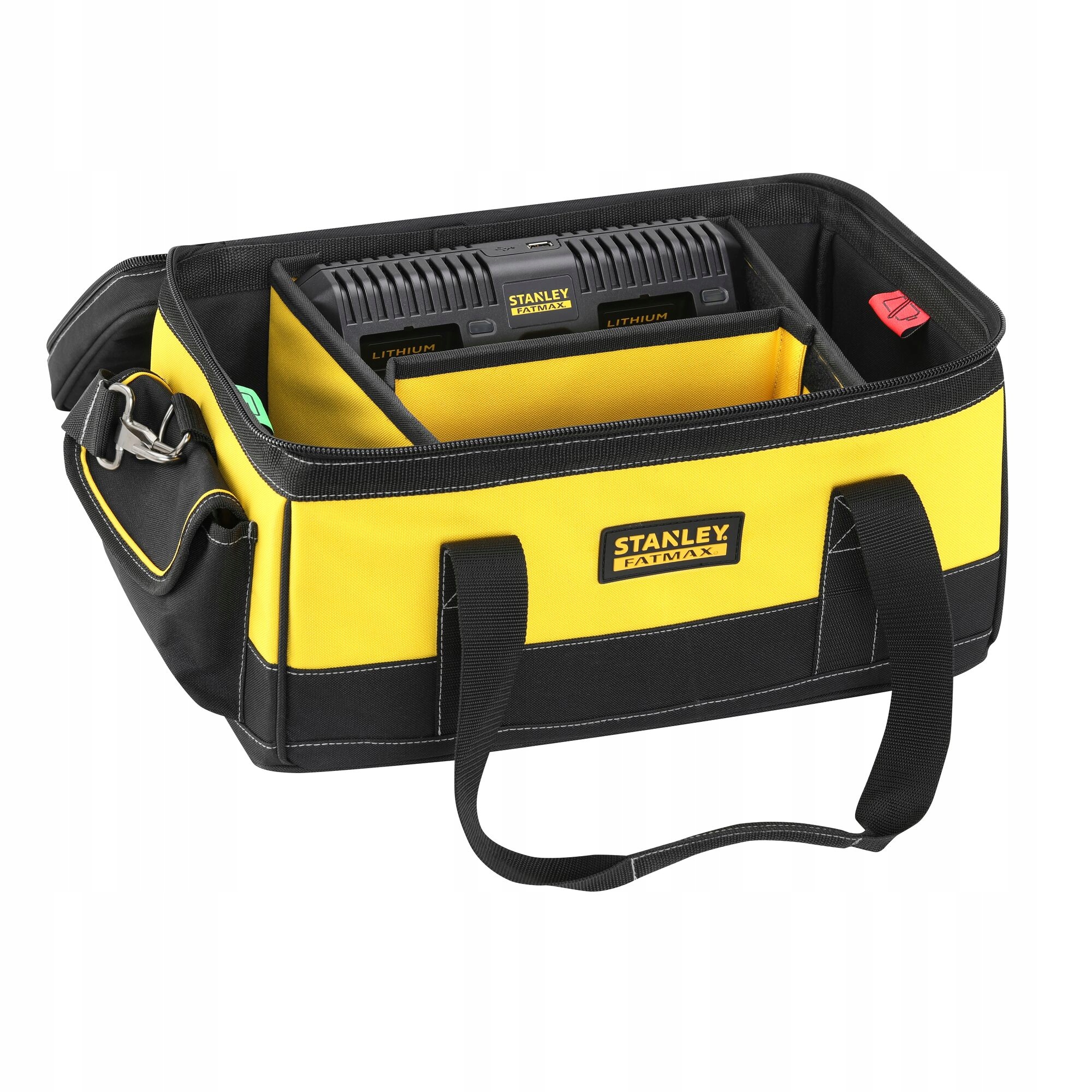 TORBA Z ŁADOWARKĄ DWUPORTOWA 18V STANLEY FMCB100B Zasilanie sieciowe