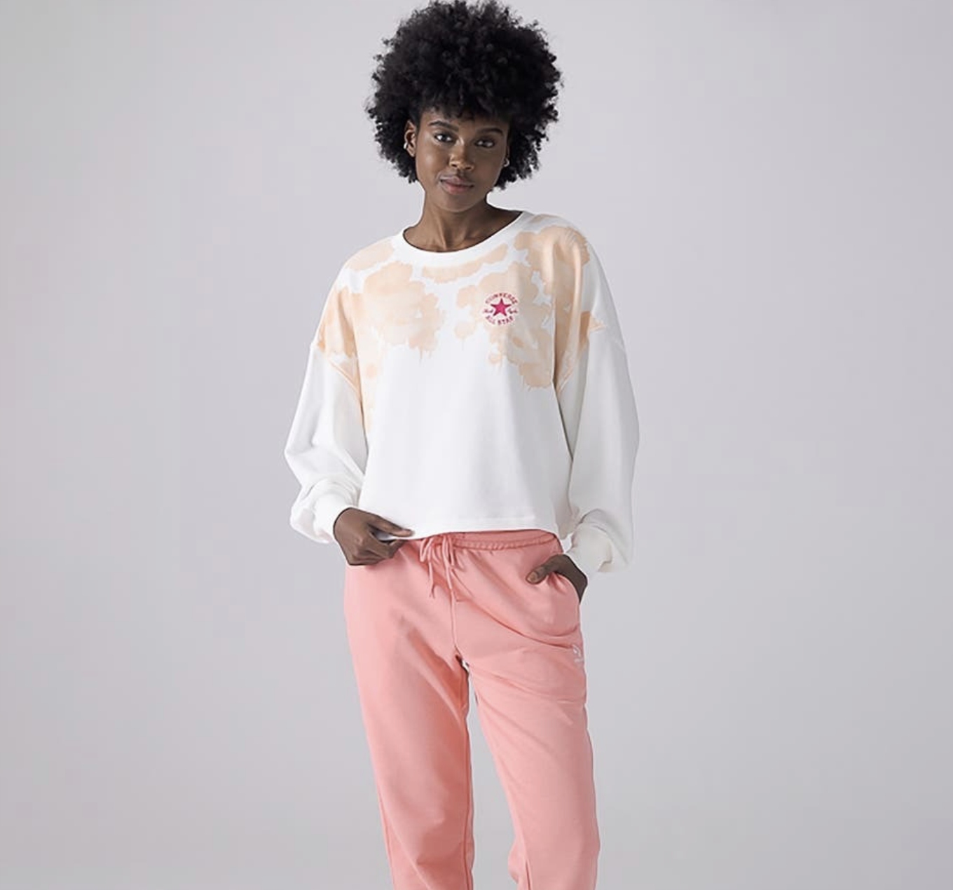 Dámská mikina Converse Chuck Taylor Patch Floral French Terry Crew