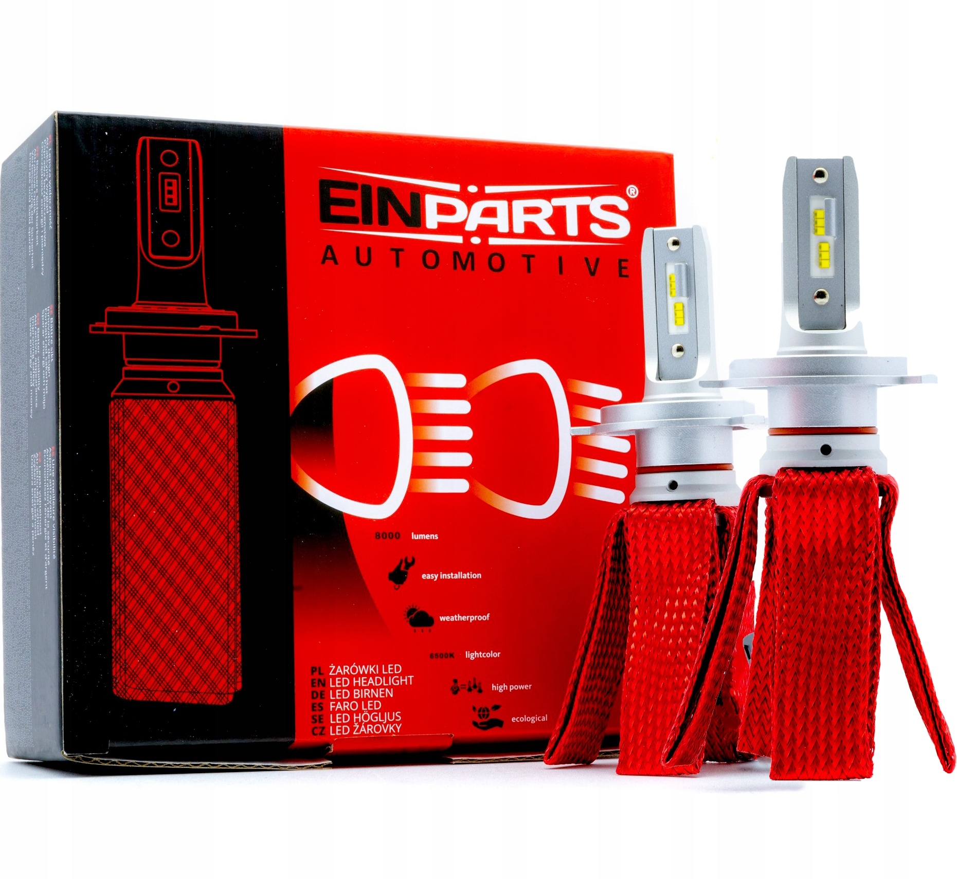 Einparts Led H4 Chladná Biela 6000K Octopus Can Bus