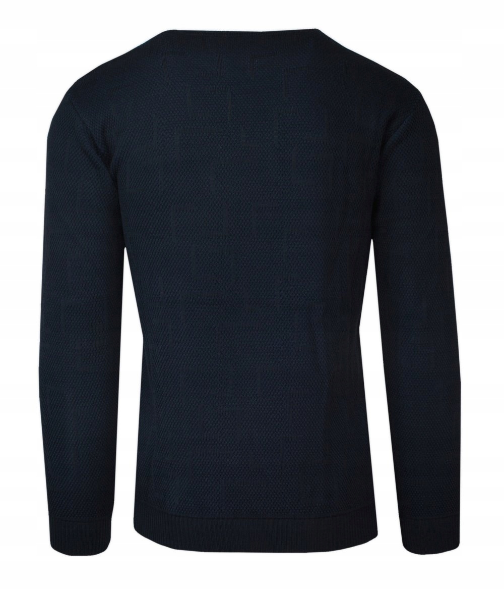 Granatowy Wełniany Sweter U-neck VIP STENDO XL Marka inna