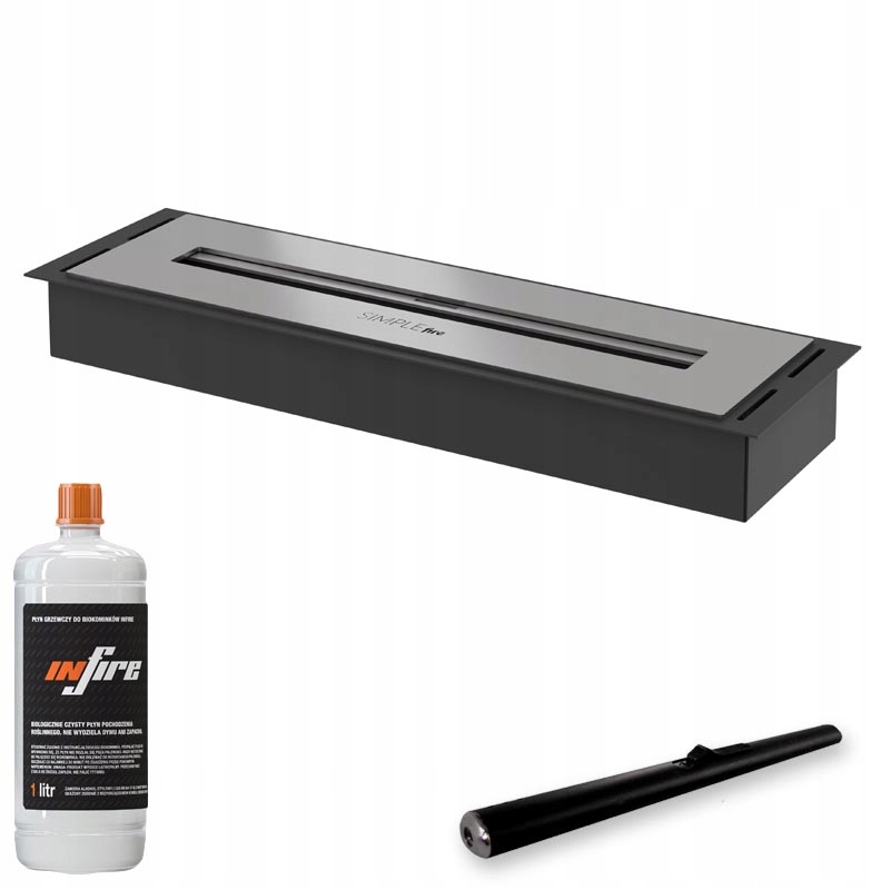 Biokominek biopalenisko do zabudowy Inbox 500 Czarny SimpleFire