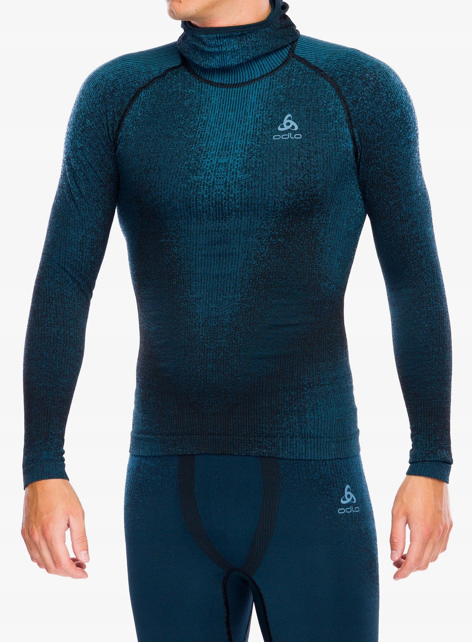 Termoaktivní Mikina Odlo Blackcomb Eco Bl Top Facemask Ls modrá velikost S