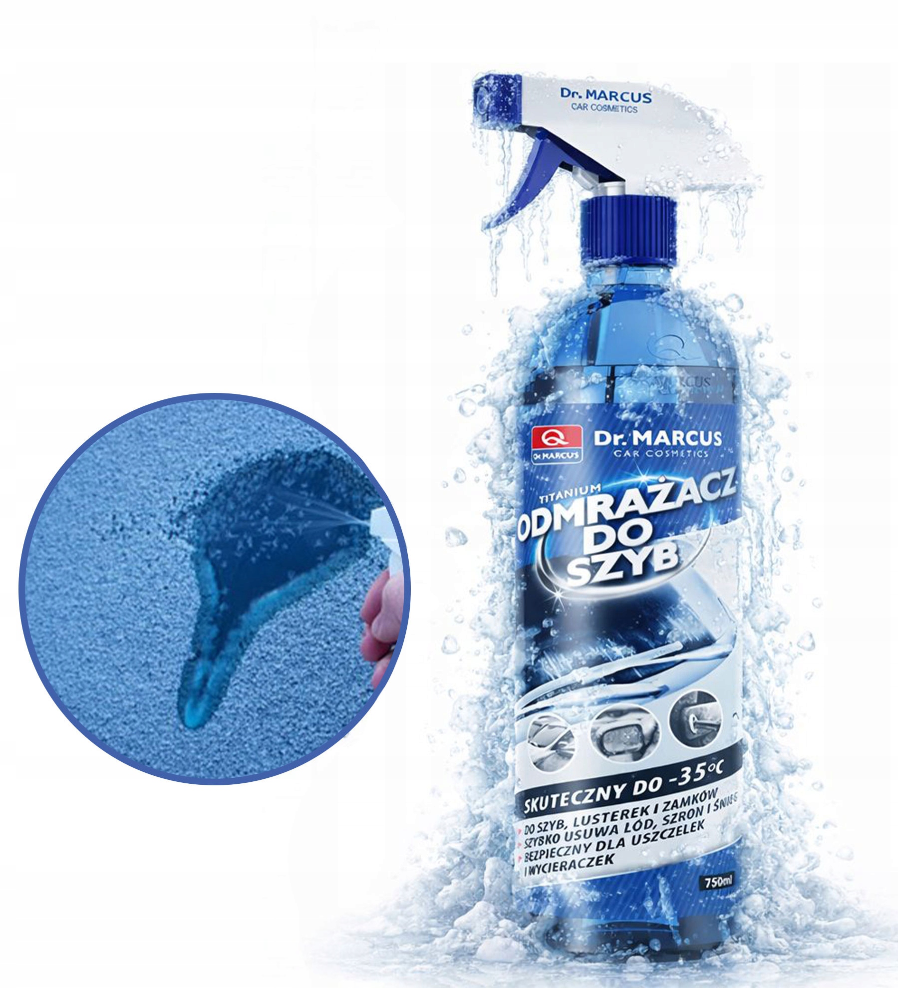 Odmrażacz do szyb płyn do odmrażania środek preparat Dr Marcus 750ml