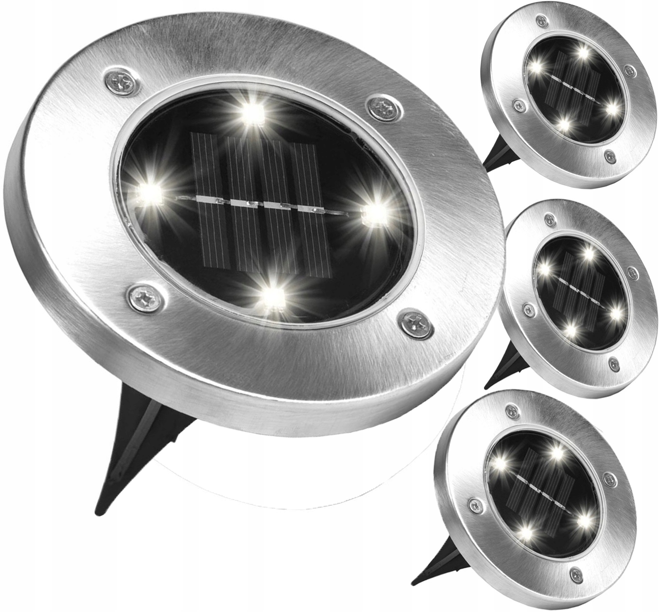 

Disk Light Lampki Solarne Gruntowe Najazdowe 4 Szt