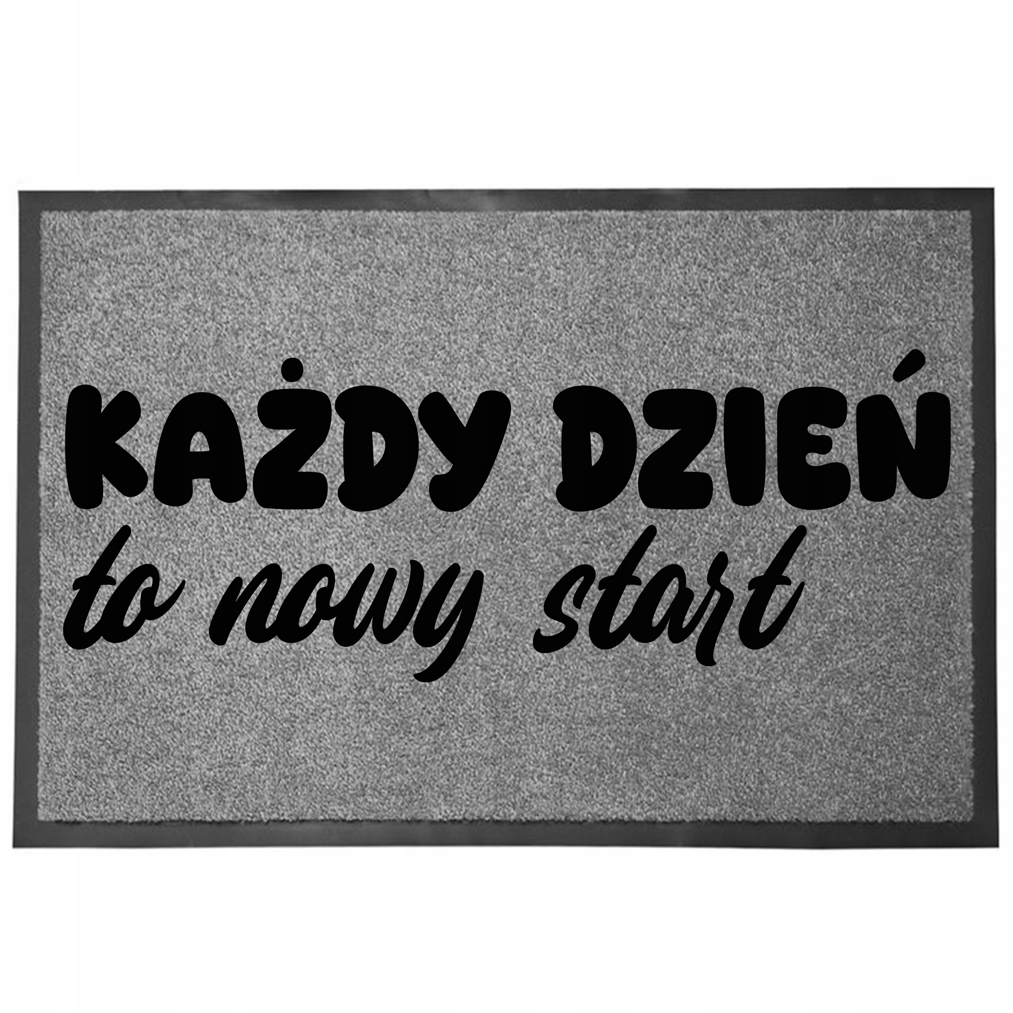 Wycieraczka Wejściowa Z Humorem 60X40CM Szara Pod Drzwi Śmieszna Nowy Start