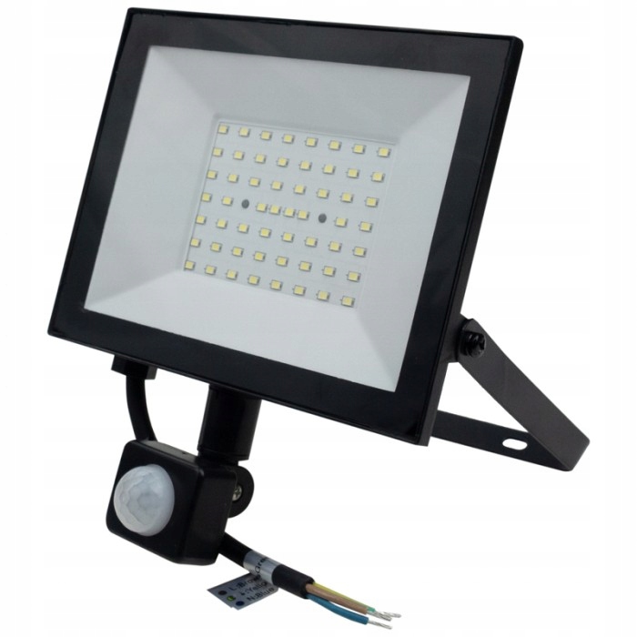 Naświetlacz LED Reflektor Zewnętrzny Czujnik Ruchu PIR 50W Neutralna 4500lm