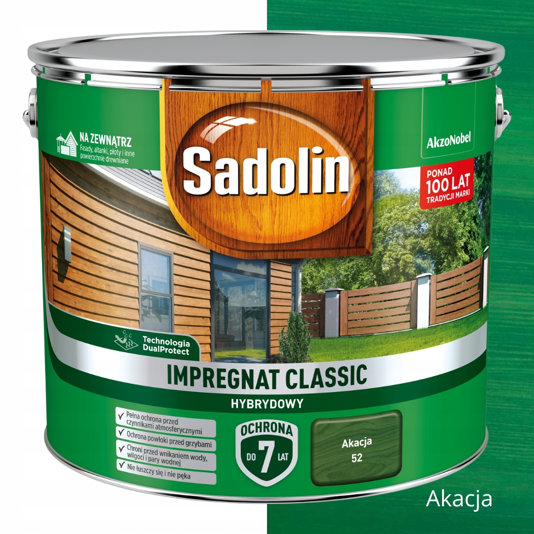 Sadolin Classic Impregnat Ochronno-dekoracyjny Do Drzewa 9L Akacja