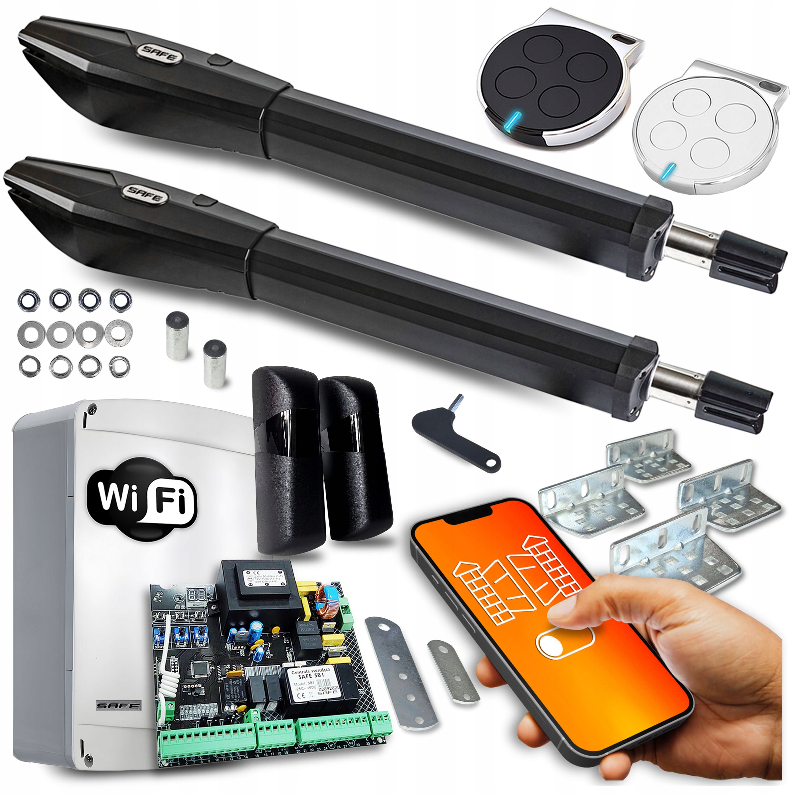 Set Pohon pro Dvoukřídlou bránu 9 m 800 kg automat na koncovky Wifi Tuya