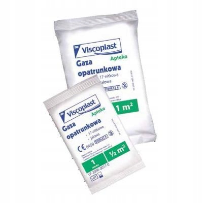 

Gaza Opatrunkowa jałowa bawełniana 1 m2 Viscoplast