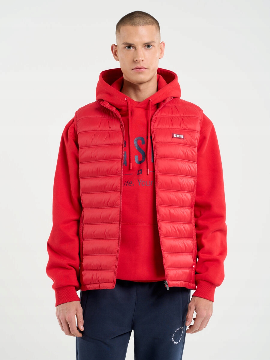 Big Star Pánská červená vesta vel. S