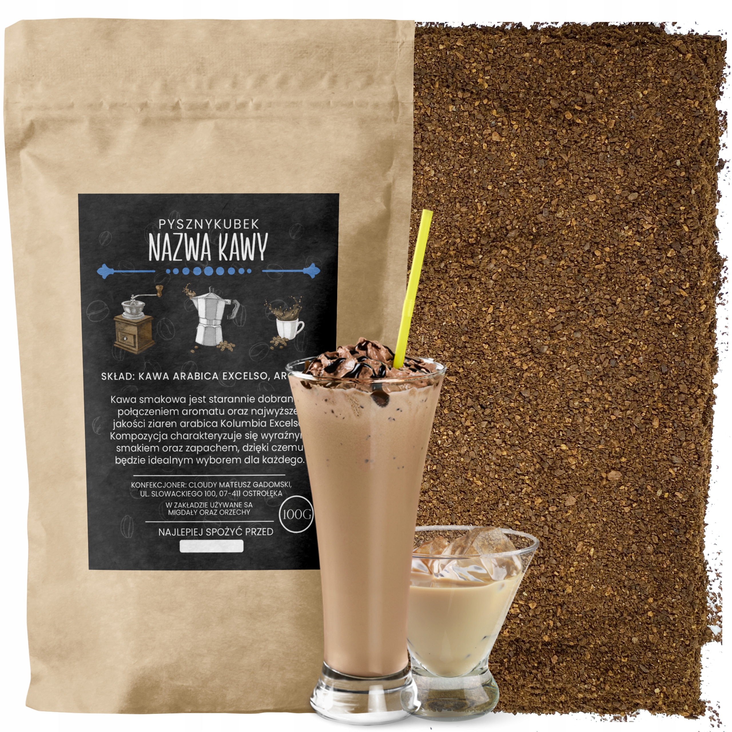 Kawa Mielona smakowa Irish Cream 1000G 1KG