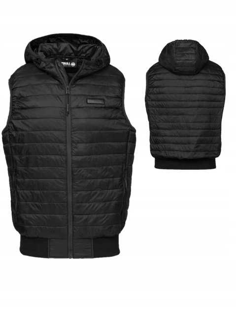 Pitbull West Coast Bunda Bez Rukávů S Kapucí Hofer Černá M