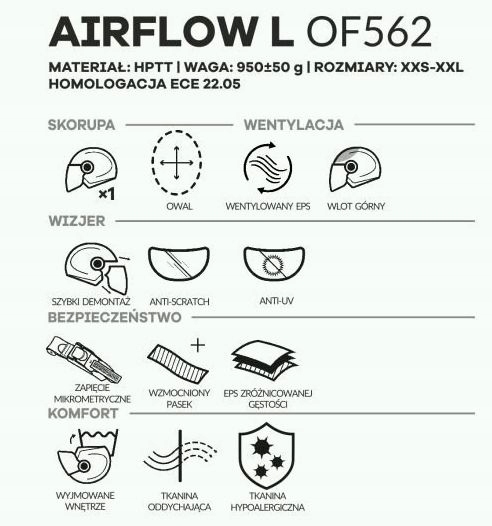 KASK LS2 OF562 AIRFLOW L METROPOLIS B/Y M Producent WZMOTO